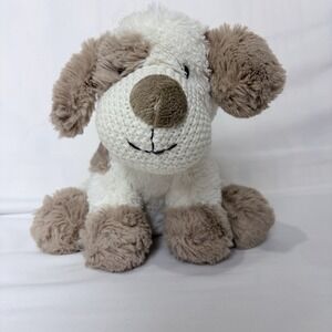 Maison Chic Dog Plush Stuffed Animal Spotted Floppy Lovey Soft Cream Tan 7"